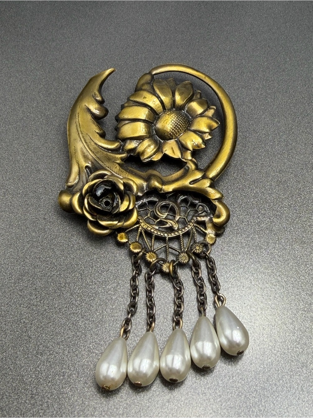Tokens of Gilt handcrafted Brooch